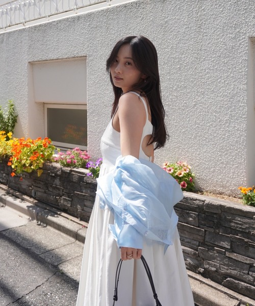 eimy レトロデニムミニワンピース　ホワイト eimy レトロデニムミニワンピース ホワイト レトロデニムミニ