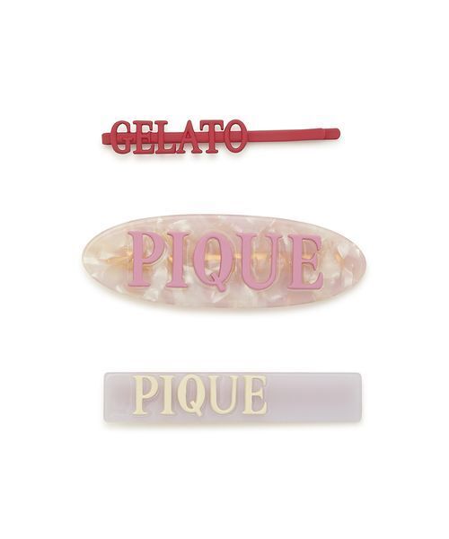 ジェラピケ★【gelato pique】ロゴヘアピン&クリップ３本セット セール】【COOL COLLECTION】ICEヘアピン&クリップセット