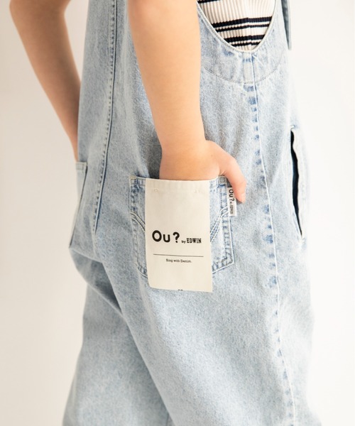 EDWIN（エドウィン）の「【Ou? by EDWIN】サロペット（サロペット/オーバーオール・キッズ・サックスブルー/ブラック・100/140/130/120/90/110/150）」の13枚目の写真