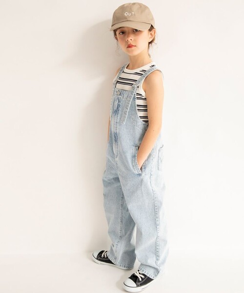 EDWIN（エドウィン）の「【Ou? by EDWIN】サロペット（サロペット/オーバーオール・キッズ・サックスブルー/ブラック・100/140/130/120/90/110/150）」の14枚目の写真