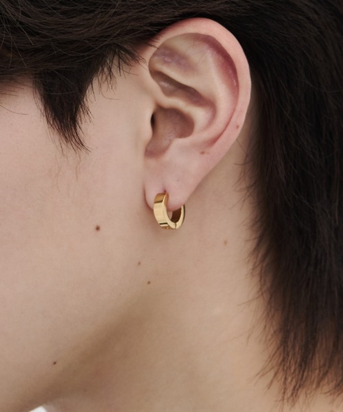 SaireeO ゴールド フープピアス （右耳のみ） ドロップフープピアス / drop hoop pierce (両耳用) – ciite'
