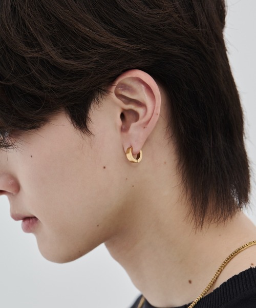 peau フープピアス セール】ドロップフープピアス / drop hoop pierce (両耳用