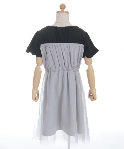 axes femme(アクシーズファム)の「リボンパーツチュールワンピース(ワンピース・キッズ・ラベンダー/グレー・MEDIUM/LARGE/X-LARGE)」の5枚目の写真