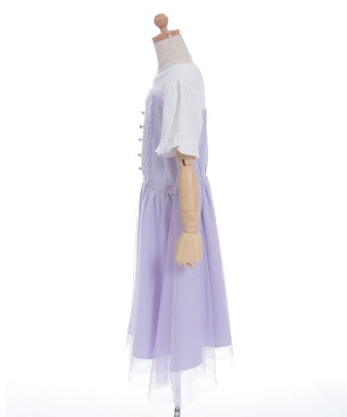 axes femme(アクシーズファム)の「リボンパーツチュールワンピース(ワンピース・キッズ・ラベンダー/グレー・MEDIUM/LARGE/X-LARGE)」の13枚目の写真