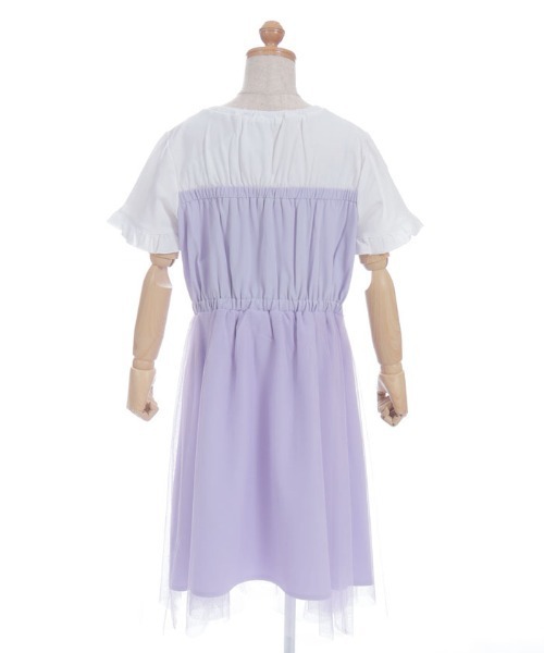 axes femme(アクシーズファム)の「リボンパーツチュールワンピース(ワンピース・キッズ・ラベンダー/グレー・MEDIUM/LARGE/X-LARGE)」の14枚目の写真