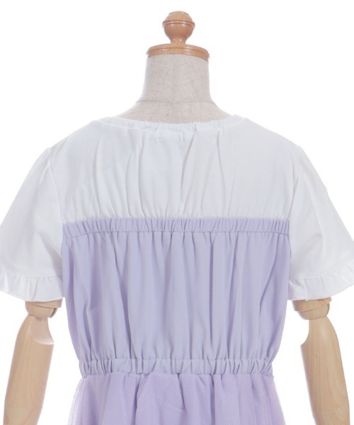 axes femme(アクシーズファム)の「リボンパーツチュールワンピース(ワンピース・キッズ・ラベンダー/グレー・MEDIUM/LARGE/X-LARGE)」の18枚目の写真