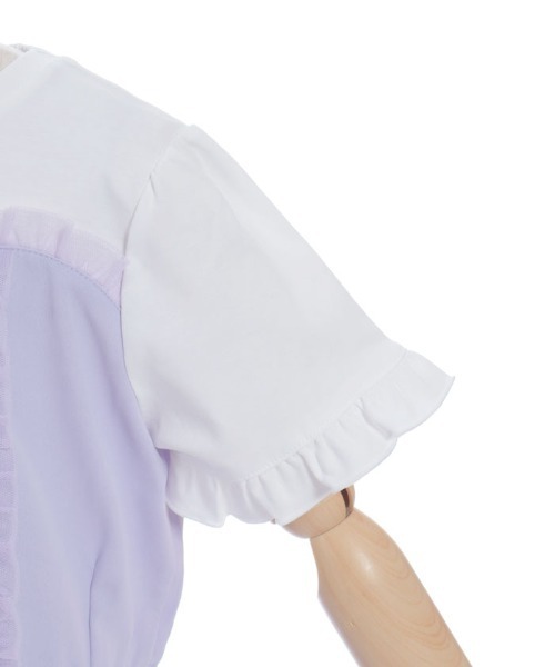 axes femme(アクシーズファム)の「リボンパーツチュールワンピース(ワンピース・キッズ・ラベンダー/グレー・MEDIUM/LARGE/X-LARGE)」の20枚目の写真
