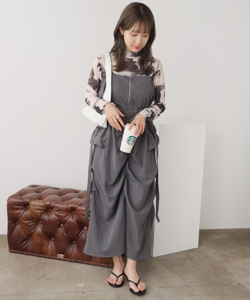 ROOPTOKYO(ループトウキョウ)の「カーゴポケット ワンピース 秋物 秋服 2026年秋冬(ワンピース・レディース・ブラック/ベージュ/グレー・FREE)」の2枚目の写真