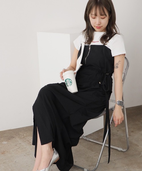 ROOPTOKYO(ループトウキョウ)の「カーゴポケット ワンピース 秋物 秋服 2026年秋冬(ワンピース・レディース・ブラック/ベージュ/グレー・FREE)」の1枚目の写真