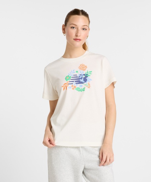 フラワー グラフィックショートスリーブTシャツ（Tシャツ