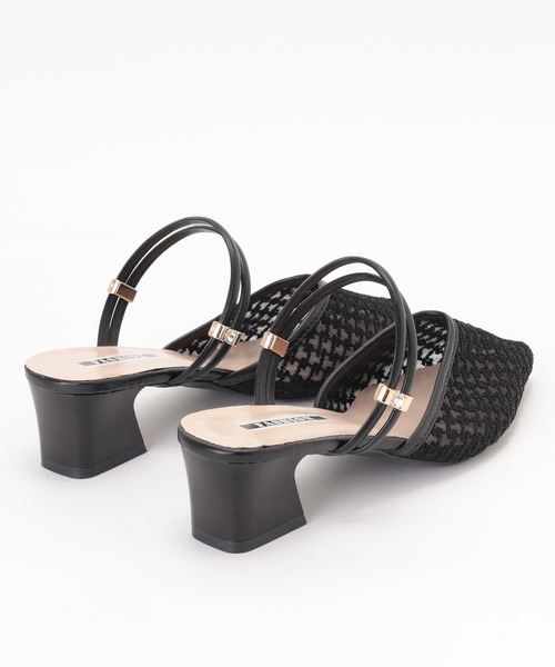 Lace Ladies(レースレディース)の「ツイード柄 シースルー ポインテッドトゥ ストラップ ミュール サンダル(サンダル・レディース・アイボリー/ブラック・23cm/23.5cm/24cm/24.5cm/25cm/22.5cm)」の20枚目の写真