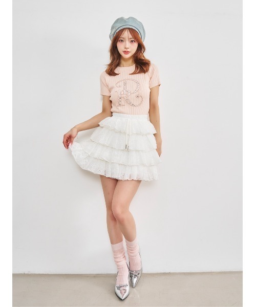 Darich DRビジューリブニットトップス WHT Darich DRビジューリブニットトップス WHT - メルカリ
