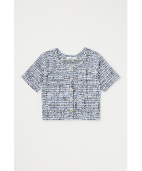【匿名配送】moussy ツイードライクトップス MOUSSY | TWEED LIKE トップス (Tシャツ・カットソー(半袖