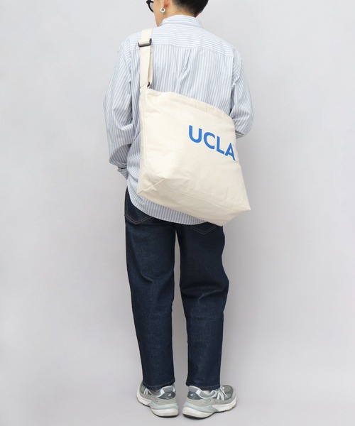 UCLA(ユーシーエルエー)の「UCLA キャンバスショルダーバッグ A4収納対応 ジョー 刺繍(ショルダーバッグ・メンズ・ブラック/オフホワイト・FREE)」の21枚目の写真