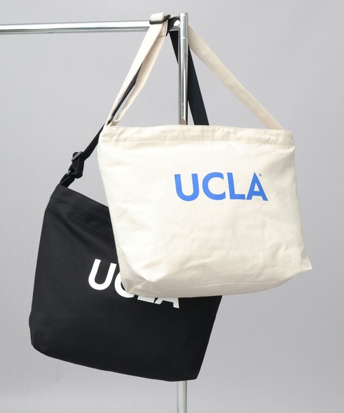 UCLA(ユーシーエルエー)の「UCLA キャンバスショルダーバッグ A4収納対応 ジョー 刺繍(ショルダーバッグ・メンズ・ブラック/オフホワイト・FREE)」の5枚目の写真