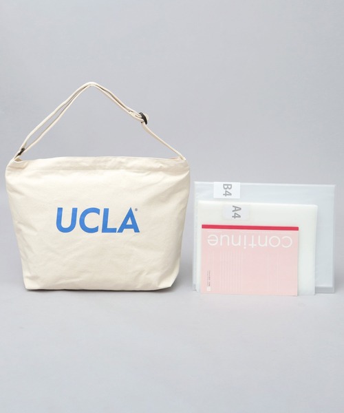 UCLA(ユーシーエルエー)の「UCLA キャンバスショルダーバッグ A4収納対応 ジョー 刺繍(ショルダーバッグ・メンズ・ブラック/オフホワイト・FREE)」の8枚目の写真