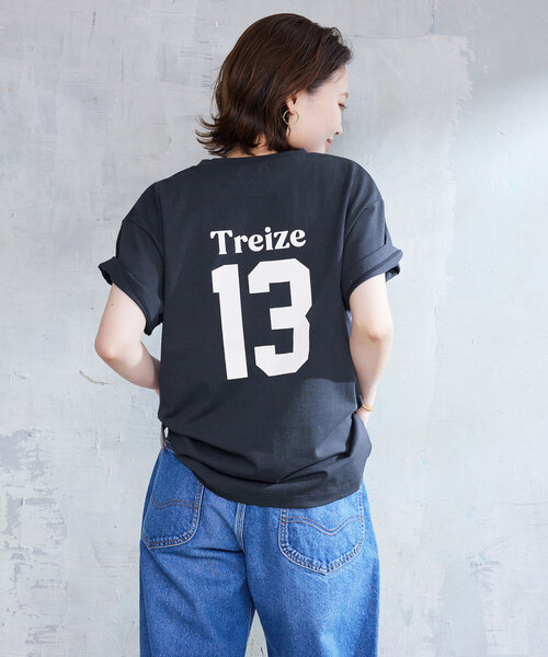 SLOBE IENA(スローブイエナ)の「《WEB限定/追加》Treize 13 Tシャツ(Tシャツ/カットソー・レディース・ベージュ/ネイビー/ホワイト・FREE)」の22枚目の写真