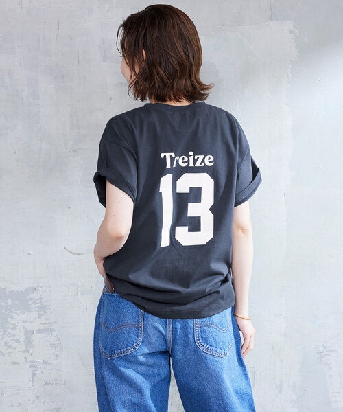 SLOBE IENA(スローブイエナ)の「《WEB限定/追加》Treize 13 Tシャツ(Tシャツ/カットソー・レディース・ベージュ/ネイビー/ホワイト・FREE)」の21枚目の写真