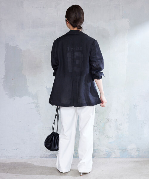 SLOBE IENA(スローブイエナ)の「《WEB限定/追加》Treize 13 Tシャツ(Tシャツ/カットソー・レディース・ベージュ/ネイビー/ホワイト・FREE)」の18枚目の写真