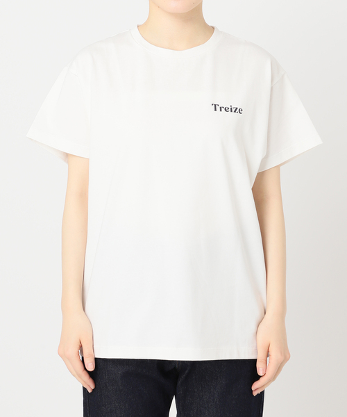 SLOBE IENA(スローブイエナ)の「《WEB限定/追加》Treize 13 Tシャツ(Tシャツ/カットソー・レディース・ベージュ/ネイビー/ホワイト・FREE)」の5枚目の写真