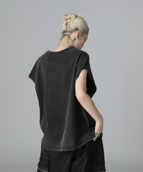 tシャツ DankeSchon/ダンケシェーン/GRADATION CHEMICAL NOSLEEVES MEDUSA レディース メンズ DankeSchon/ダンケシェーン/GRADATION CHEMICAL NOSLEEVES