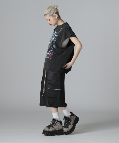 tシャツ DankeSchon/ダンケシェーン/GRADATION CHEMICAL NOSLEEVES MEDUSA レディース メンズ DankeSchon/ダンケシェーン/GRADATION CHEMICAL NOSLEEVES