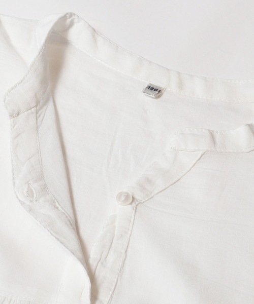 coca（coca）（コカ）の「キッズ 親子お揃い袖ボリュームティアードブラウス（シャツ/ブラウス・キッズ・ホワイト/ドット・150/140/130/120）」の15枚目の写真