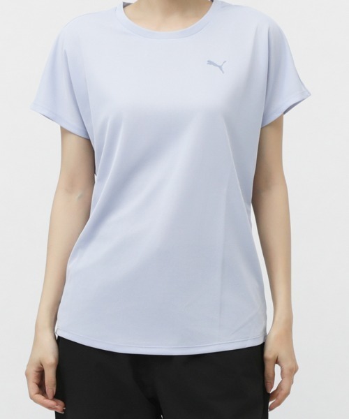 PUMA(プーマ)の「プーマ PUMA ESS キャット メッシュ Tシャツ(Tシャツ/カットソー・レディース・ブラック/ホワイト/ラベンダー・S/M/L/XL)」の1枚目の写真