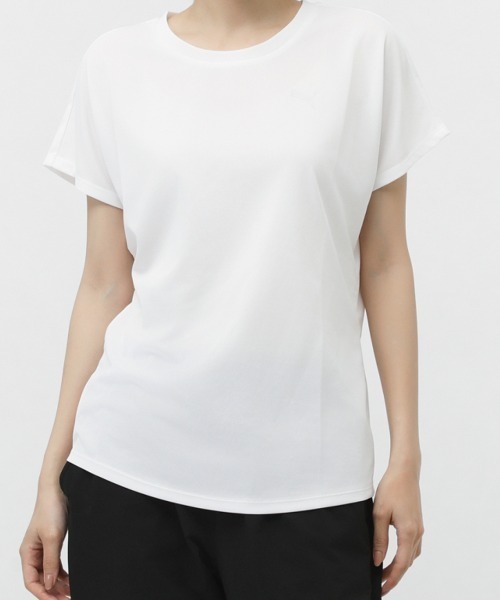 PUMA(プーマ)の「プーマ PUMA ESS キャット メッシュ Tシャツ(Tシャツ/カットソー・レディース・ブラック/ホワイト/ラベンダー・S/M/L/XL)」の2枚目の写真