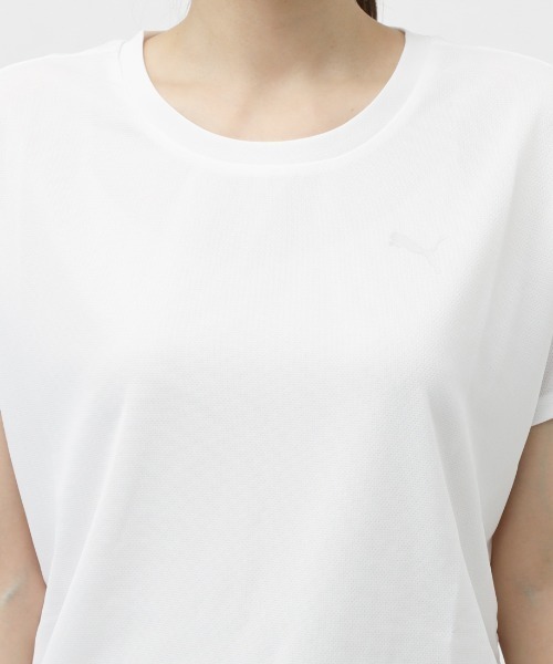 PUMA(プーマ)の「プーマ PUMA ESS キャット メッシュ Tシャツ(Tシャツ/カットソー・レディース・ブラック/ホワイト/ラベンダー・S/M/L/XL)」の6枚目の写真