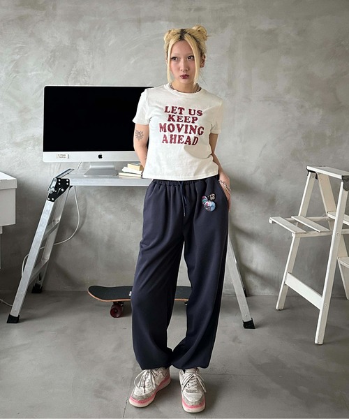 ラインストーン付きピチT（Tシャツ/カットソー）｜sedacle girl