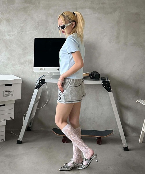 ラインストーン付きピチT（Tシャツ/カットソー）｜sedacle girl