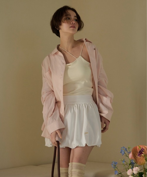 loin nuit（ロワンニュイ）の「asymmetry design camisole / アシンメトリーデザインキャミソール（キャミソール・レディース・ブラック/アイボリー/ピンク・FREE）」の18枚目の写真