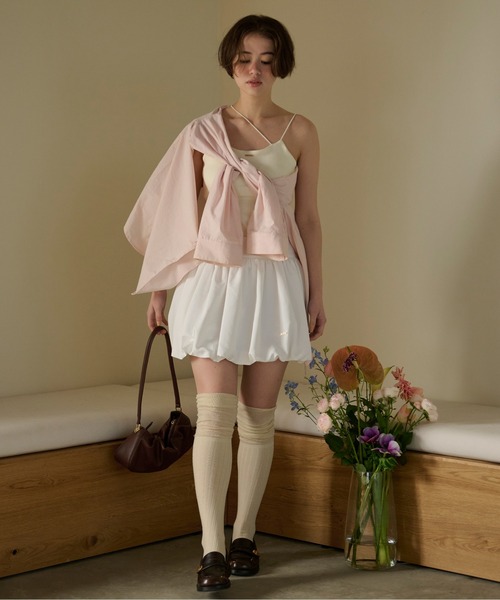 loin nuit（ロワンニュイ）の「asymmetry design camisole / アシンメトリーデザインキャミソール（キャミソール・レディース・ブラック/アイボリー/ピンク・FREE）」の21枚目の写真