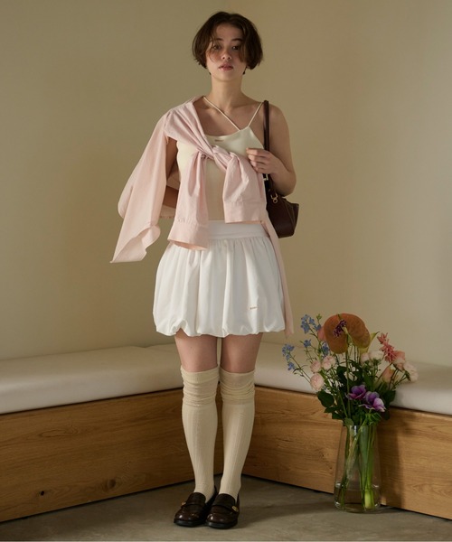 loin nuit（ロワンニュイ）の「asymmetry design camisole / アシンメトリーデザインキャミソール（キャミソール・レディース・ブラック/アイボリー/ピンク・FREE）」の22枚目の写真