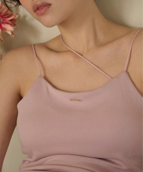 loin nuit（ロワンニュイ）の「asymmetry design camisole / アシンメトリーデザインキャミソール（キャミソール・レディース・ブラック/アイボリー/ピンク・FREE）」の12枚目の写真