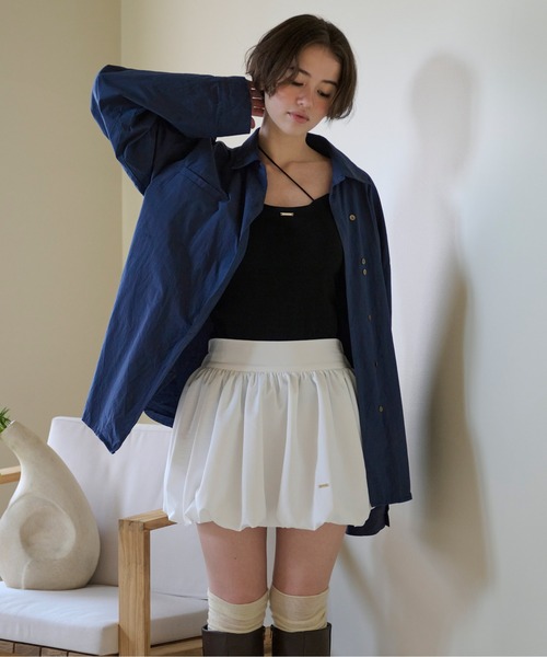 loin nuit（ロワンニュイ）の「asymmetry design camisole / アシンメトリーデザインキャミソール（キャミソール・レディース・ブラック/アイボリー/ピンク・FREE）」の6枚目の写真