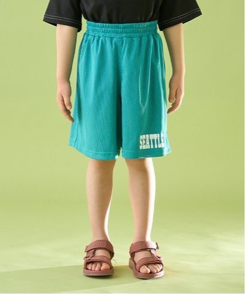 b・ROOM（ビールーム）の「【セットアップ可能】メッシュハーフパンツ【子供服】【キッズ】【男の子】【女の子】（その他パンツ・キッズ・ネイビー/グリーン系その他/パープル/シルバーグレー・150cm/130cm/140cm/120cm/110cm/100cm）」の3枚目の写真