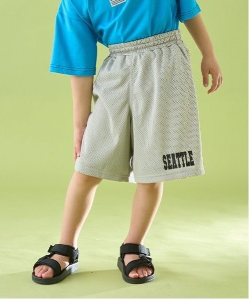 b・ROOM（ビールーム）の「【セットアップ可能】メッシュハーフパンツ【子供服】【キッズ】【男の子】【女の子】（その他パンツ・キッズ・ネイビー/グリーン系その他/パープル/シルバーグレー・150cm/130cm/140cm/120cm/110cm/100cm）」の2枚目の写真