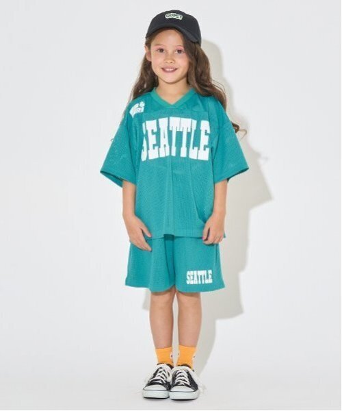 b・ROOM（ビールーム）の「【セットアップ可能】メッシュハーフパンツ【子供服】【キッズ】【男の子】【女の子】（その他パンツ・キッズ・ネイビー/グリーン系その他/パープル/シルバーグレー・150cm/130cm/140cm/120cm/110cm/100cm）」の17枚目の写真