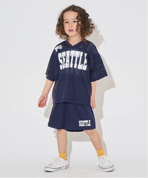 b・ROOM（ビールーム）の「【セットアップ可能】メッシュハーフパンツ【子供服】【キッズ】【男の子】【女の子】（その他パンツ・キッズ・ネイビー/グリーン系その他/パープル/シルバーグレー・150cm/130cm/140cm/120cm/110cm/100cm）」の18枚目の写真