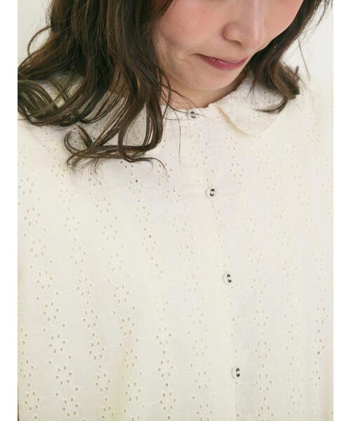 Samansa Mos2(サマンサ モスモス)の「オーバーレースちび襟ジャケット(ノーカラージャケット・レディース・グリーン/オフホワイト/チャコールグレー・F)」の14枚目の写真
