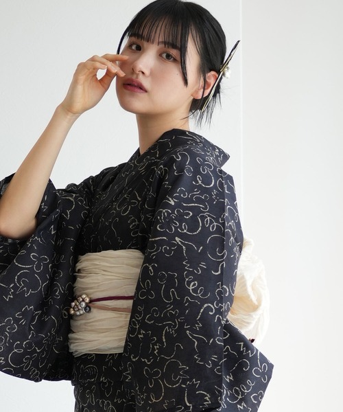 選べる浴衣3点セット ニコアンティークオリジナル 国内染色（浴衣