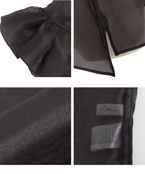 KOBE LETTUCE（コウベレタス）の「シアーフリルスリーブブラウス（シャツ/ブラウス・レディース・ブラック/ピンク/オフホワイト・M）」の7枚目の写真