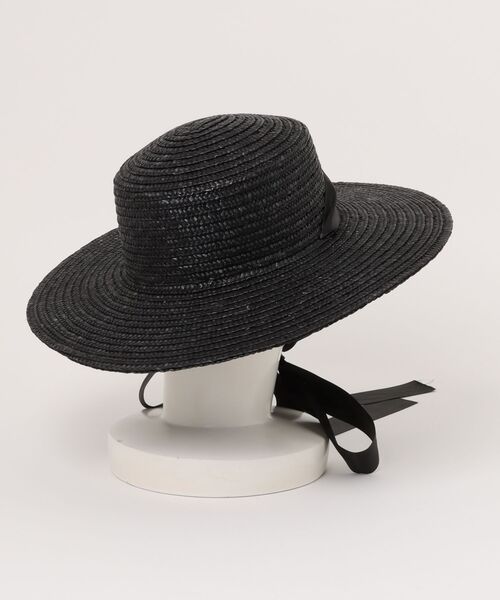 Doux archives(ドゥアルシーヴ)の「【BenelliMontacone】リボンストローハット(ハット・レディース・その他/ブラック・FREE)」の3枚目の写真