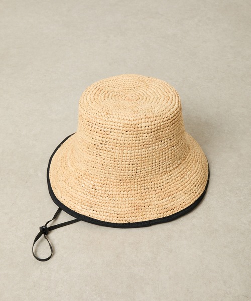 PAPILLONNER（パピヨネ）の「M_ラフィアドロストバケット/WEB限定（ハット・レディース・ブラック/ベージュ・FREE）」の10枚目の写真