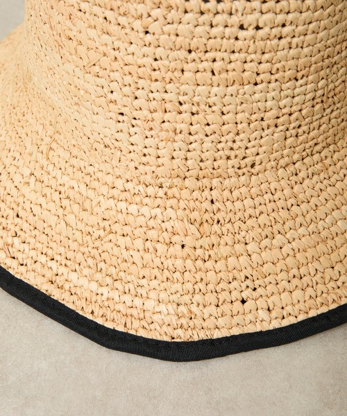 PAPILLONNER（パピヨネ）の「M_ラフィアドロストバケット/WEB限定（ハット・レディース・ブラック/ベージュ・FREE）」の7枚目の写真