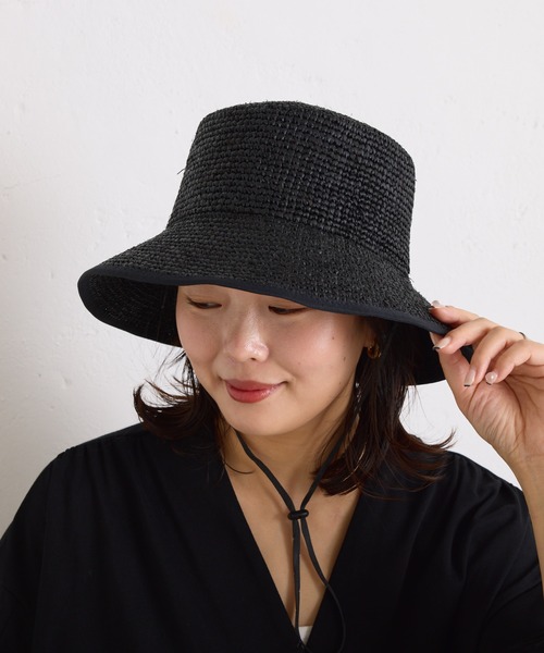 PAPILLONNER（パピヨネ）の「M_ラフィアドロストバケット/WEB限定（ハット・レディース・ブラック/ベージュ・FREE）」の15枚目の写真