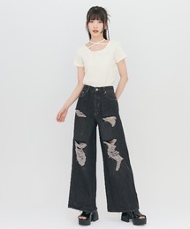 REDYAZEL（レディアゼル）の「ハードダメージデニムパンツ（デニムパンツ・レディース）」