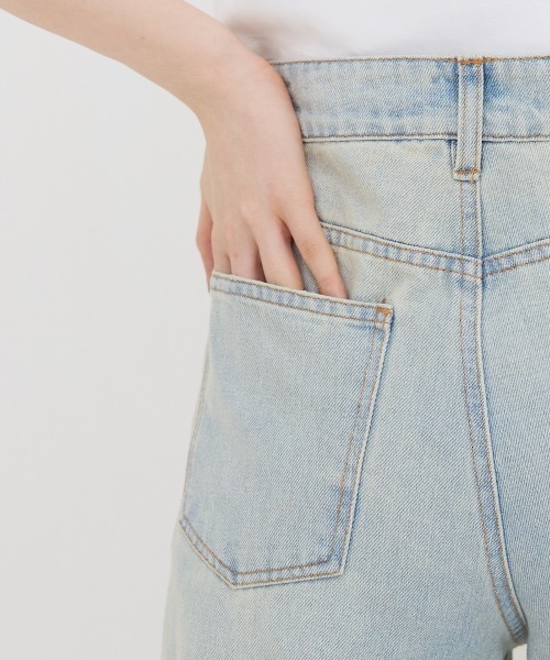REDYAZEL（レディアゼル）の「ハードダメージデニムパンツ（デニムパンツ・レディース・サックスブルー/ブラック・MEDIUM/SMALL）」の9枚目の写真